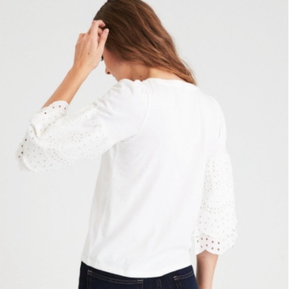 American Eagle Soft & Sexy Bell Eyelet Top, Small - Picture 2 of 13